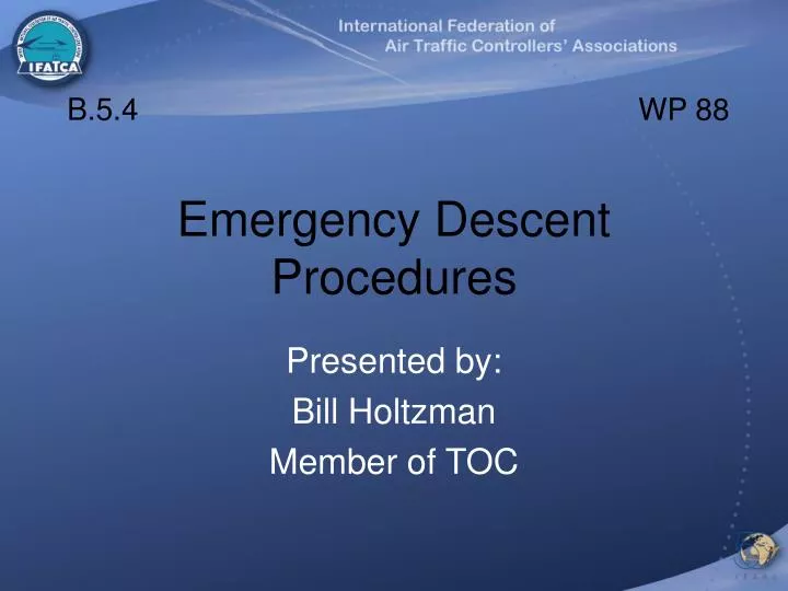 emergency descent procedures