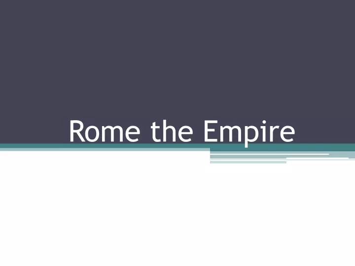 rome the empire