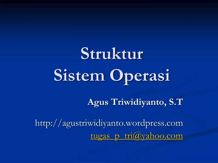 struktur sistem operasi