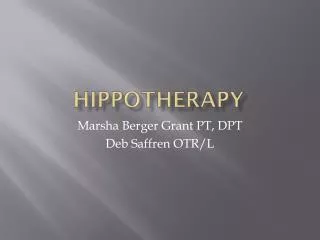 Hippotherapy
