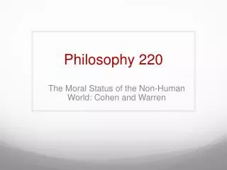 Philosophy 220