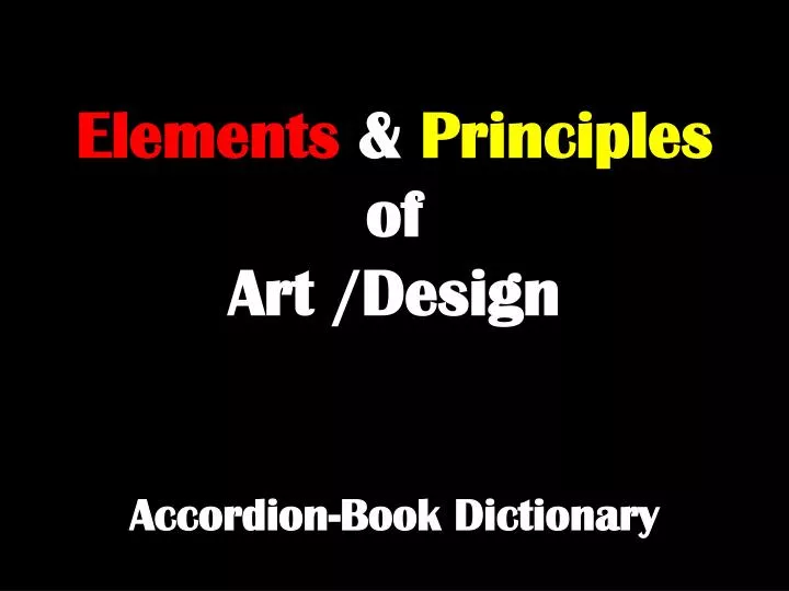 elements principles of art design