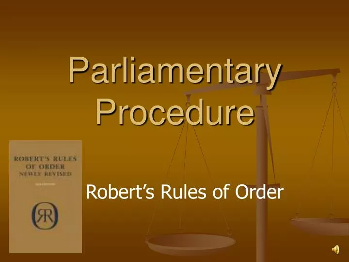 parliamentary procedure