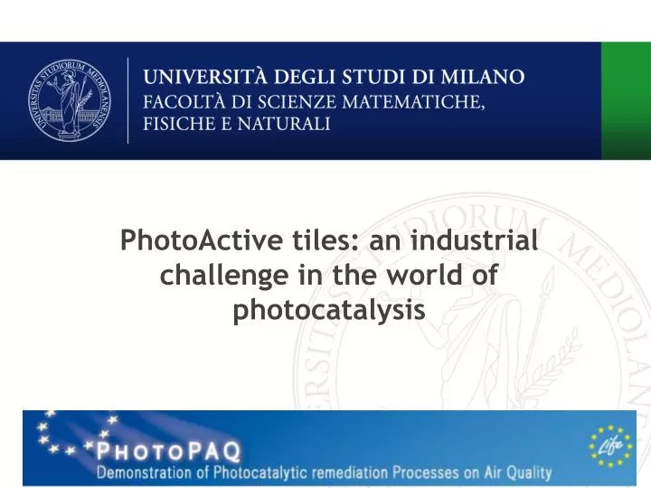 photoactive tiles an industrial challenge in the world of photocatalysis