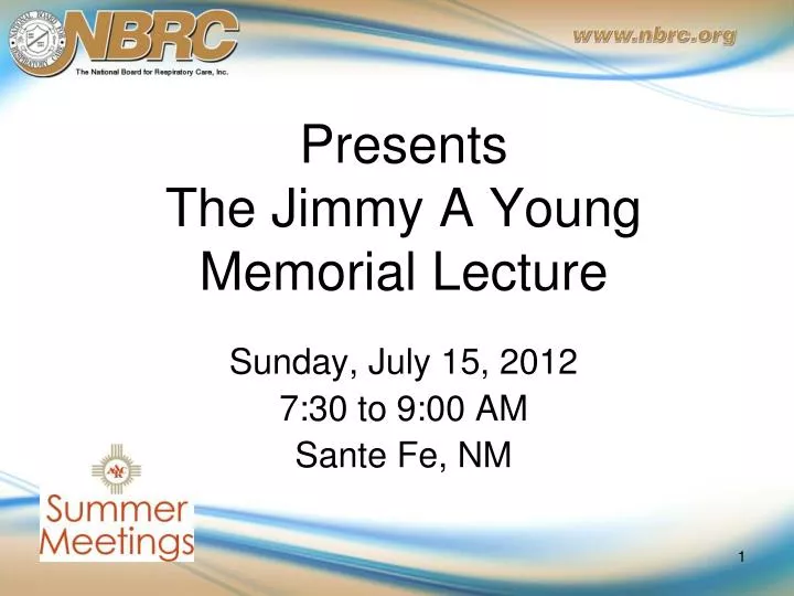 presents the jimmy a young memorial lecture