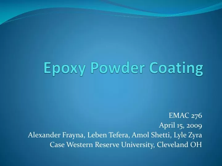 epoxy powder coating