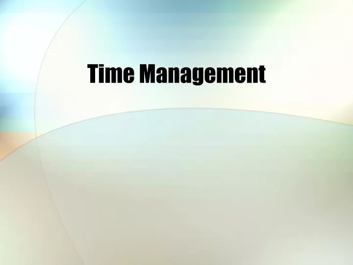 time management