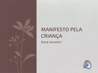 manifesto pela crian a