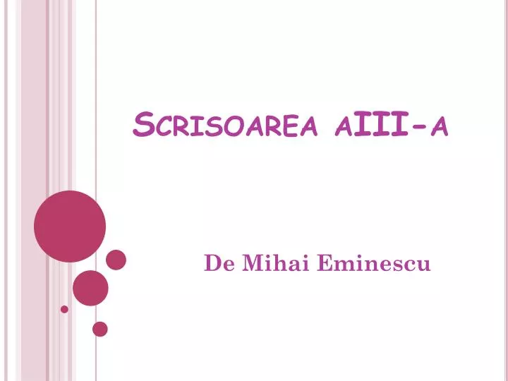 scrisoarea aiii a