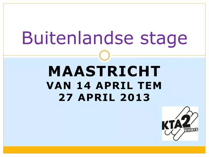 buitenlandse stage