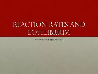 PPT - Reaction Rates And Equilibrium PowerPoint Presentation, Free ...