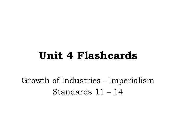 unit 4 flashcards