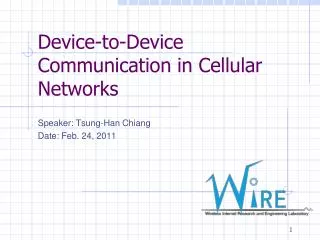 Device-to-Device Communication in Cellular Networks