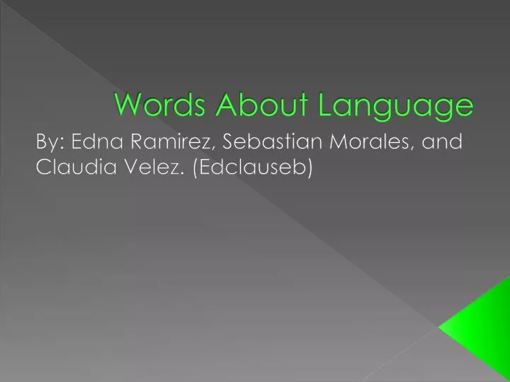 words about language