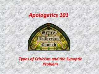 Apologetics 101