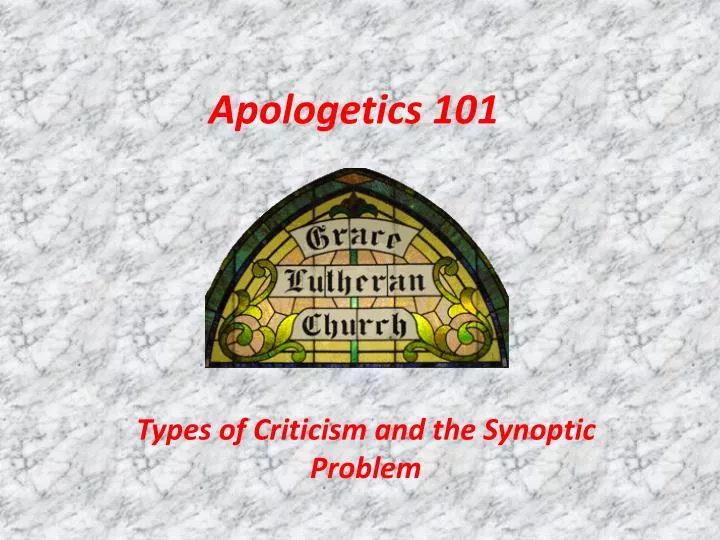 apologetics 101