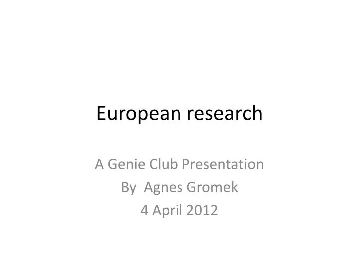 european research