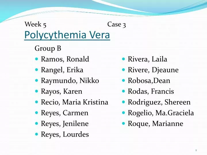 polycythemia vera