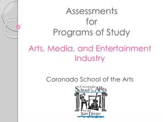 Assessments for Programs of Study