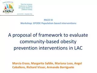 A proposal of framework to evaluate community-based obesity prevention interventions in LAC