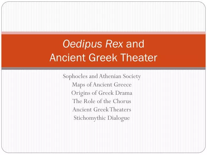 oedipus rex and ancient greek theater
