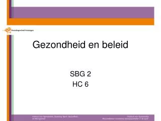 gezondheid en beleid