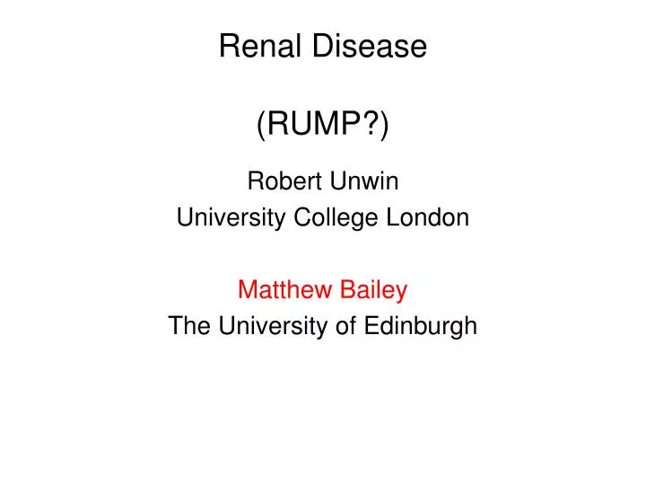 renal disease rump