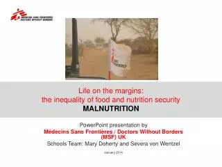Life on the margins: the inequality of food and nutrition security MALNUTRITION