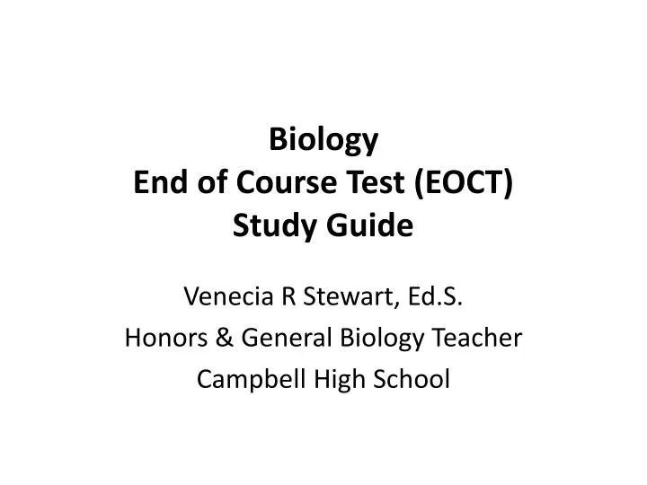 biology end of course test eoct study guide