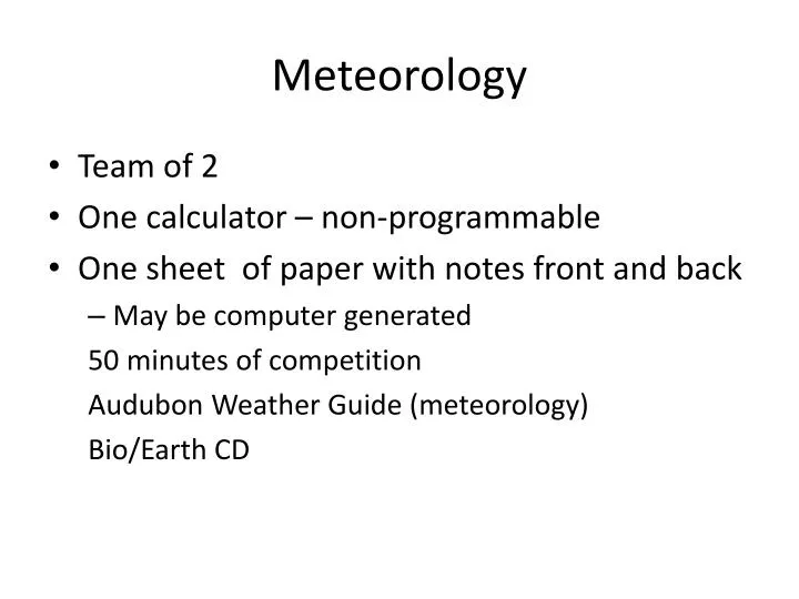 meteorology