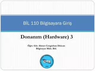 b l 110 bilgisayara giri