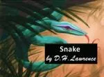 Snake by D.H.Lawrence