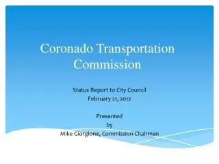 Coronado Transportation Commission