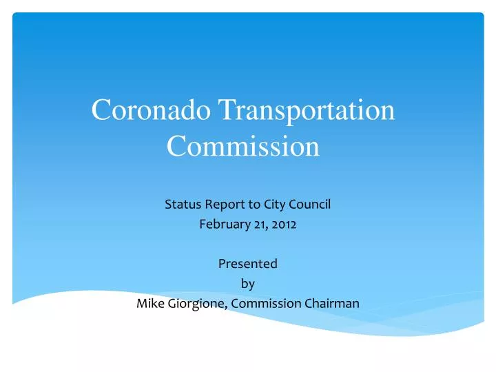 coronado transportation commission