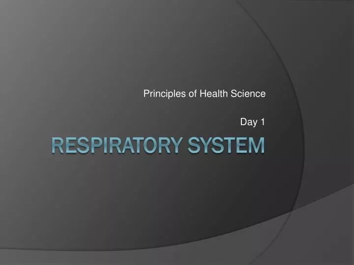 principles of health science day 1