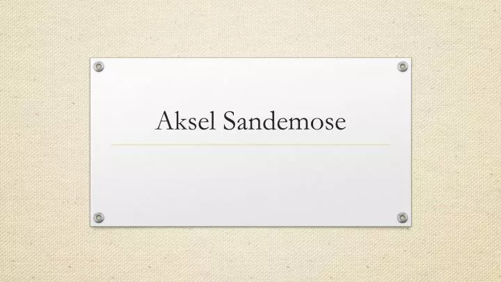 aksel sandemose