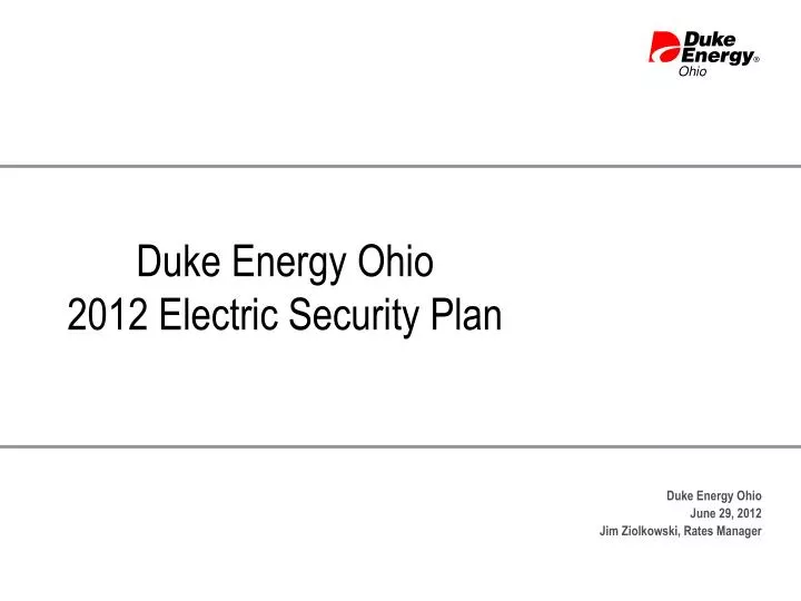 duke energy ohio 2012 electric security plan