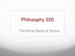 Philosophy 220