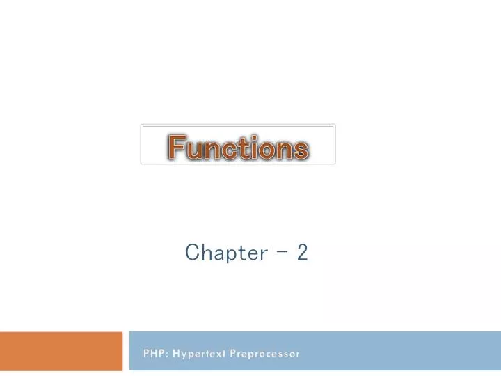 functions