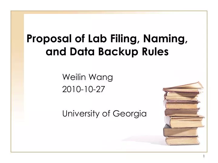 proposal of lab filing naming and data backup rules