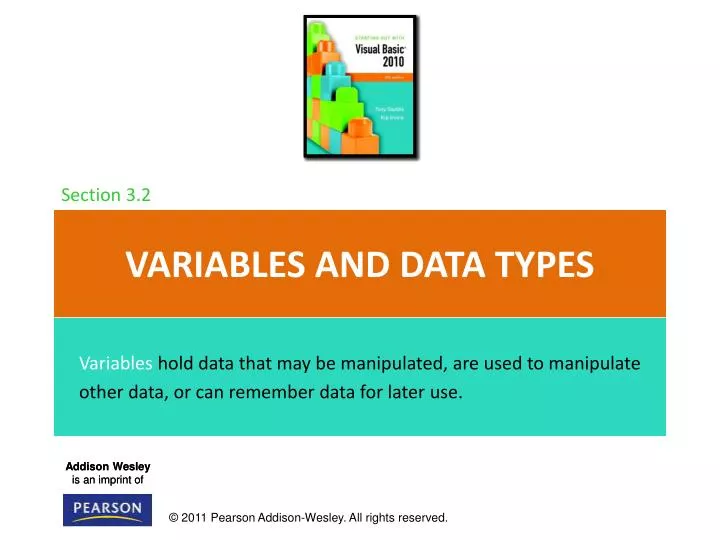 variables and data types