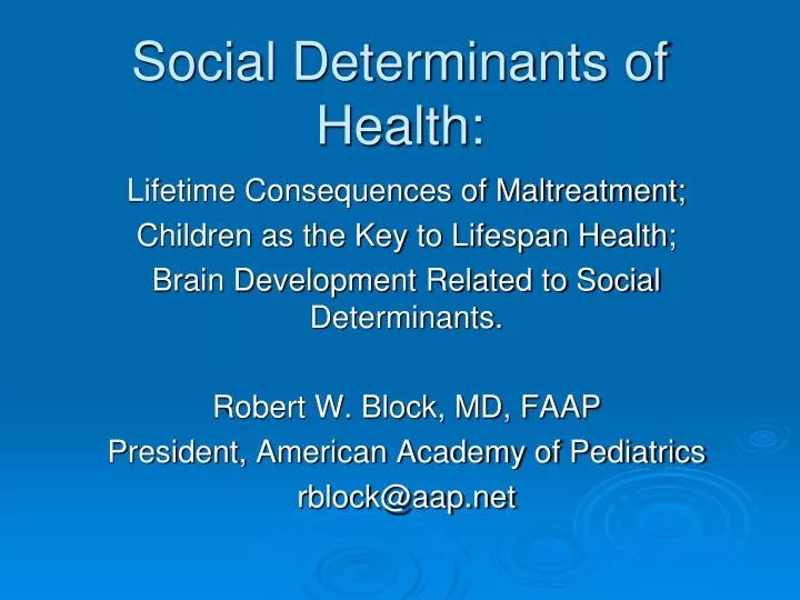 social determinants of health