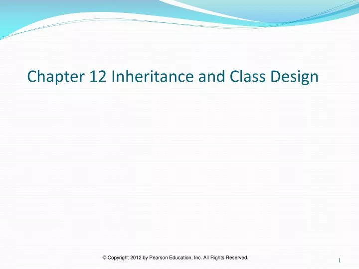 chapter 12 inheritance and class design