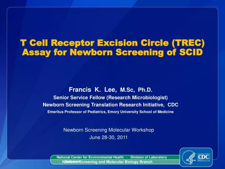 t cell receptor excision circle trec assay for newborn screening of scid