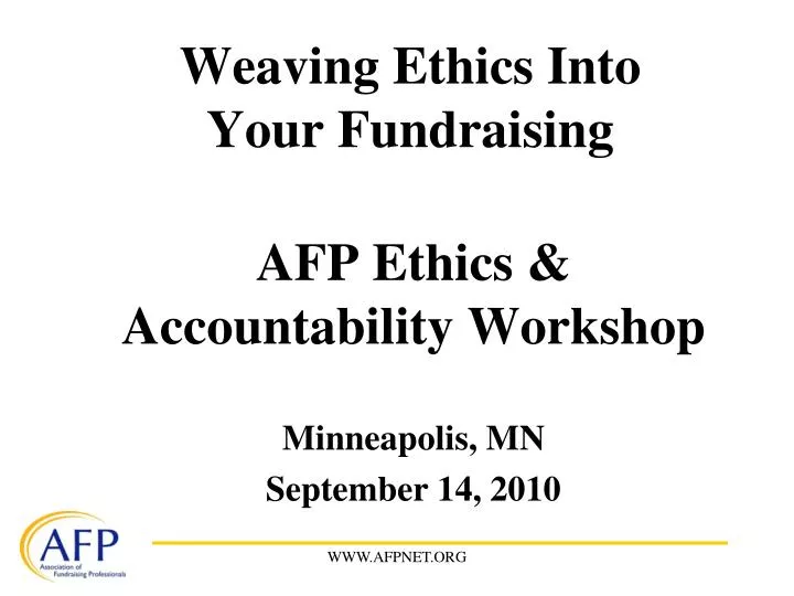 weaving ethics into your fundraising