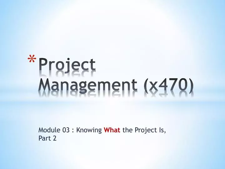 project management x470