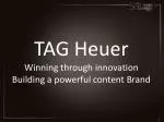 TAG Heuer Winning through innovation Building a powerful content Brand - slide 1