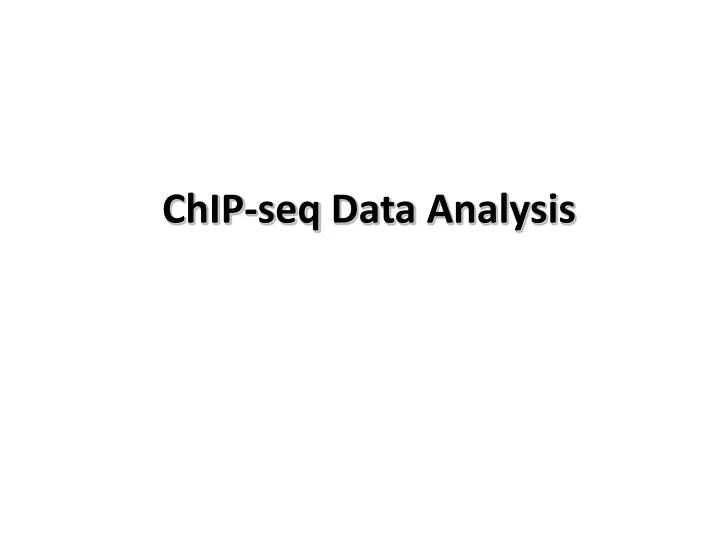 chip seq data analysis