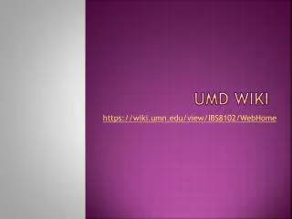 UMD Wiki