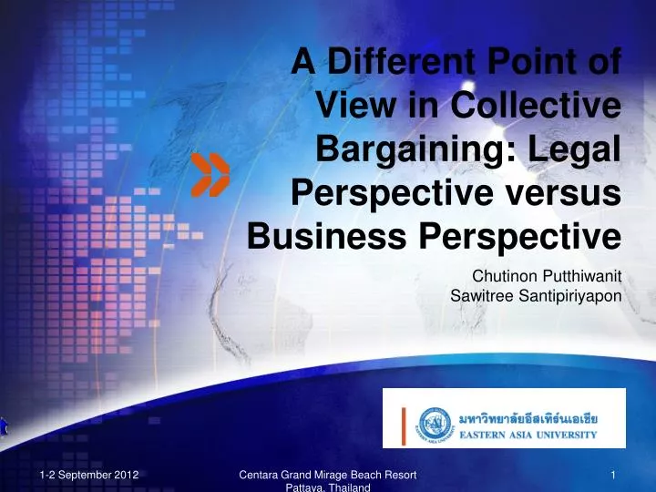 a different point of view in collective bargaining legal perspective versus business perspective